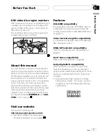 Preview for 7 page of Pioneer DVH-P6050UB Operational Manual