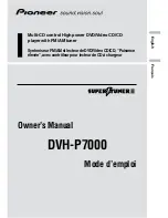 Preview for 1 page of Pioneer DVH-P7000 Owner'S Manual