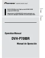 Preview for 1 page of Pioneer DVH-P7000R Operation Manual