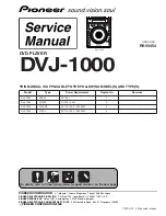 Pioneer DVJ-1000 Service Manual предпросмотр