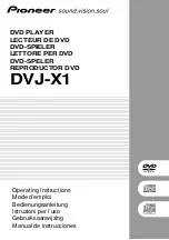 Pioneer DVJ-X1 - Professional DVD Turntable Operating Instructions Manual предпросмотр