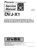 Предварительный просмотр 1 страницы Pioneer DVJ-X1 - Professional DVD Turntable Service Manual