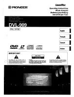 Предварительный просмотр 1 страницы Pioneer DVL-909 Operating Instructions Manual