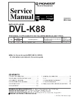 Предварительный просмотр 1 страницы Pioneer DVL-K88 Service Manual