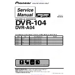 Pioneer DVR-104 Service Manual preview