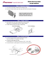Pioneer DVR 117D - DVD±RW Drive - IDE Installation Instructions preview