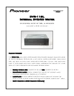 Pioneer DVR-118L Specifications preview