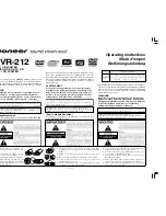 Preview for 1 page of Pioneer DVR-212 Operating Instructions Manual
