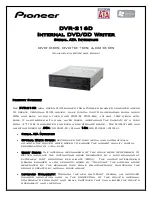 Pioneer DVR-216D Specifications preview