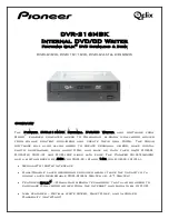 Pioneer DVR-216MBK Specifications preview