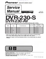 Pioneer DVR-230-AV Service Manual preview