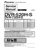 Pioneer DVR-520H-S Service Manual preview