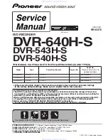 Preview for 1 page of Pioneer DVR-540H-S Service Manual