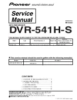 Pioneer DVR-541H-S Service Manual preview