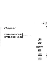 Preview for 1 page of Pioneer DVR-560HX-K Operating Instructions Manual