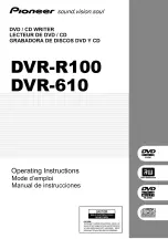 Предварительный просмотр 1 страницы Pioneer DVR-610 Operating Instructions Manual