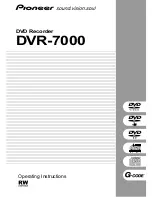 Pioneer DVR-7000 Operating Instructions Manual preview