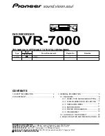 Предварительный просмотр 1 страницы Pioneer DVR-7000 Service Manual