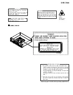 Предварительный просмотр 3 страницы Pioneer DVR-7000 Service Manual