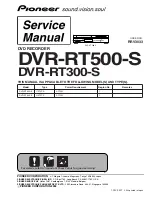 Pioneer DVR-RT300-S Service Manual preview