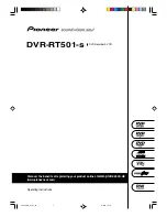 Pioneer DVR-RT501-S Operating Instructions Manual preview
