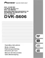 Pioneer DVR-S606 Operating Instructions Manual preview