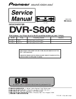 Pioneer DVR-S806 Service Manual preview