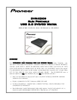 Pioneer DVR-XD09 Specifications preview