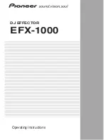 Pioneer EFX 1000 - Dj Effector 24 Bit Operating Instructions Manual preview