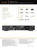 Предварительный просмотр 2 страницы Pioneer Elite BDP-31FD Specifications