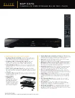 Pioneer Elite BDP-33FD Specification Sheet preview