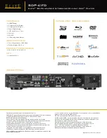 Preview for 2 page of Pioneer Elite BDP-41FD Specifications