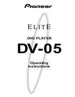 Предварительный просмотр 1 страницы Pioneer Elite DV-05 Operating Instructions Manual