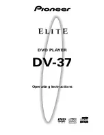 Предварительный просмотр 1 страницы Pioneer Elite DV-37 Operating Instructions Manual