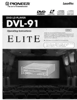 Предварительный просмотр 1 страницы Pioneer Elite DVL-91 Operating Instructions Manual