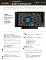 Preview for 1 page of Pioneer Elite KURO PRO 150FD Specifications