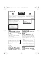 Предварительный просмотр 2 страницы Pioneer Elite PD-D6MK2-K
Elite D6 Operating Instructions Manual