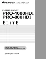 Предварительный просмотр 1 страницы Pioneer Elite PRO-1000HDI Operating Instructions Manual