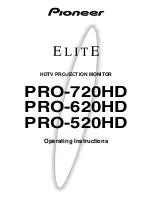 Preview for 1 page of Pioneer ELITE PRO-520HD Operation Instruction Manual