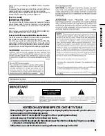 Preview for 3 page of Pioneer ELITE PRO-520HD Operation Instruction Manual