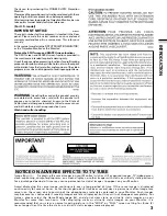 Preview for 3 page of Pioneer Elite PRO-530HDI Operating Instructions Manual