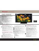 Pioneer Elite PureVision PRO 1140HD Specification предпросмотр