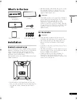 Предварительный просмотр 3 страницы Pioneer Elite S-IW691L Operating Instructions Manual