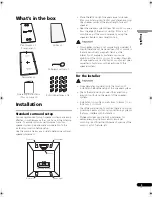 Preview for 3 page of Pioneer Elite S-IW871-LR Operating Instructions Manual