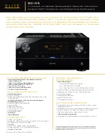 Предварительный просмотр 1 страницы Pioneer Elite SC-05 Specifications