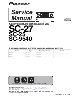 Предварительный просмотр 1 страницы Pioneer Elite SC-25 Service Manual