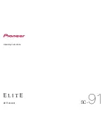 Pioneer Elite SC-91 Operating Instructions Manual предпросмотр