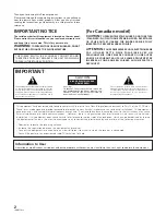 Предварительный просмотр 2 страницы Pioneer Elite VSX-21 Operating Instructions Manual