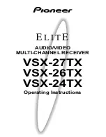 Pioneer Elite VSX-24TX Operating Instructions Manual preview