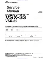 Preview for 1 page of Pioneer Elite VSX-32 Service Manual